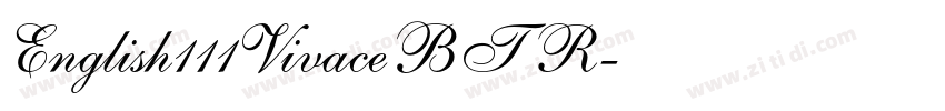 English111VivaceBT R字体转换 English111VivaceBT R字体转换